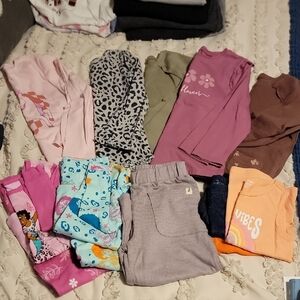 Girls 4T Like New Bundle  Pj Sets, Long Sleeve Shirts Etc